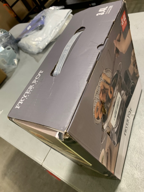 Photo 1 of cuomaop Deep Fryer Pot, 304 Stainless Steel Japanese Frying Pot with Oil Drain, Temperature Control and Lid, Tempura Deep Fryer Pot for Kitchen Stove/Induction Cooker French Fries Fryer Chicken 9.4"