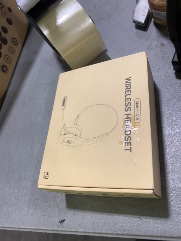 Photo 1 of Trucker Bluetooth Headset, Wireless Headset with Mic, Bluetooth Headsets with Dual Noise Cancelling Microphone & Mute Button, 55Hrs Working Time PC Headsets for Cell Phones, Computer, Truck Driver
