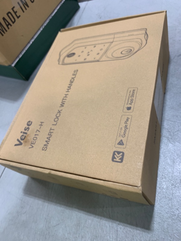 Photo 1 of Veise VE017-H Fingerprint Smart Front Door Lock Set, App Control, Keyless Entry Deadbolt with Handle, Smart Deadbolt, Emergency Power Port, Touchscreen Keypad, Auto Lock, Easy Install, Satin Nickel