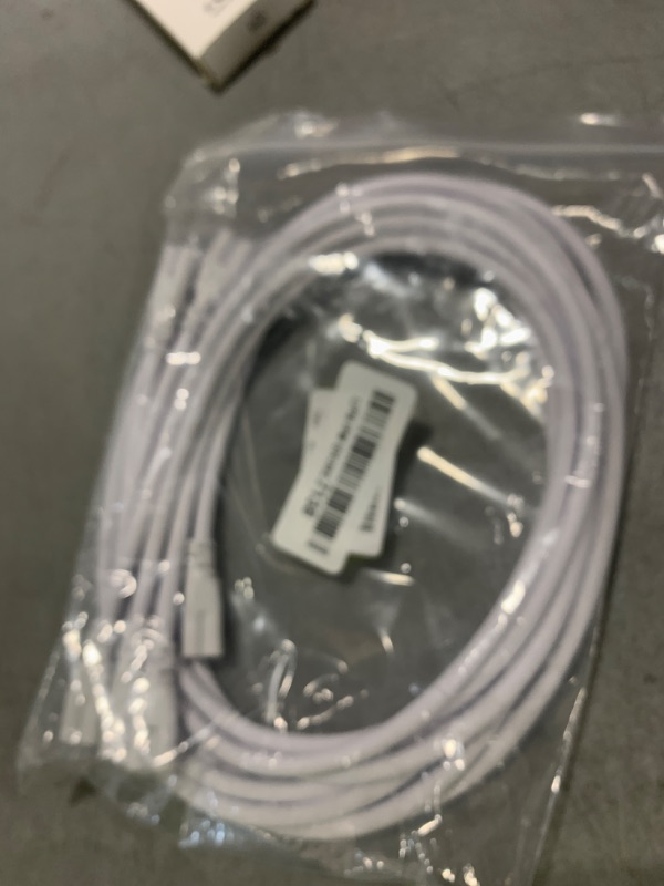 Photo 1 of 4FT 1.2 Meter T5 T8 LED Tube Light Fixture - Linkable Cords, Double End Connector Cable, Power Extension Wire for LED Integrated Single Fixture, Shop, Garage, Under Cabinet Light - Pack of 4