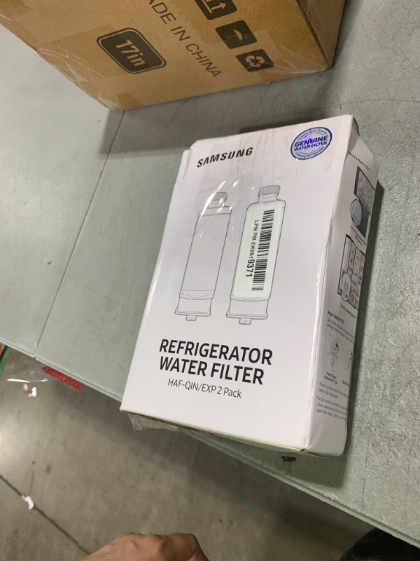 Photo 1 of SAMSUNG Genuine Filters for Refrigerator Water and Ice, Carbon Block Filtration for Clear Drinking Water, HAF-QIN-2P, 2 Pack