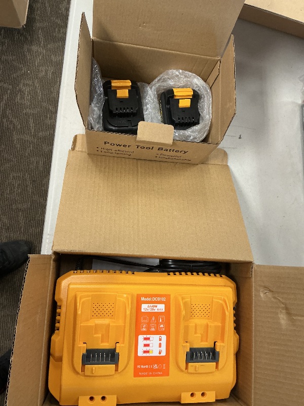 Photo 1 of 7.0Ah Replacement for Dewalt 20V Battery with DCB102 Dual Port Charger