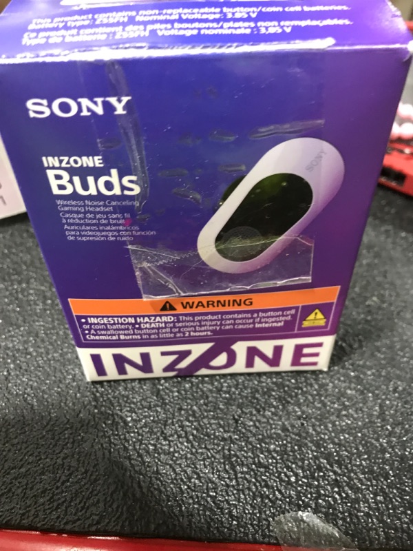 Photo 1 of Sony Inzone s Wireless Gaming Earbuds, Perfect for PlayStation® 5, for PC/PS5/Switch/Mobile, 48Hr Battery with Case, Noise Canceling, 360 Spatial Sound, 2.4GHz USB-C Dongle, WF-G700N White