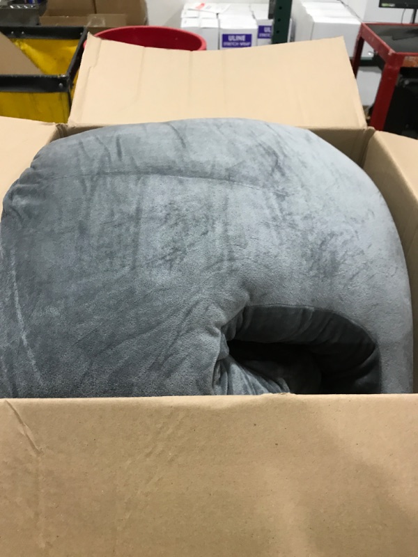 Photo 1 of MOON PINE Pregnancy Pillow, U Shaped Full Body Pillow for Maternity Support, Sleeping Pillow with Cover for Pregnant Women (Dark Grey)