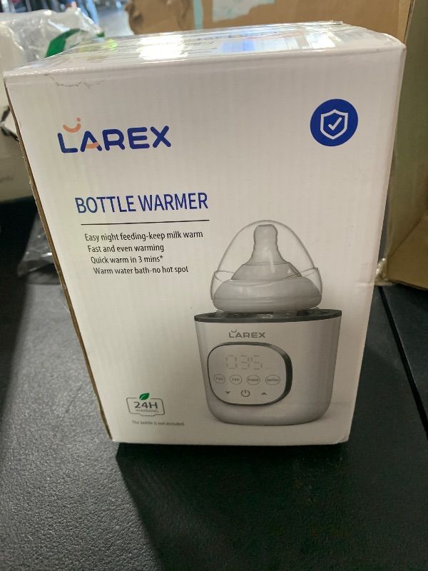 Photo 1 of LAREX Bottle Warmer, Fast Baby Bottle Warmer for Breastmilk and Formula, with Timer and Accurate Temp Control, 8 in 1 Baby Milk Warmer BPA Free with Digital Display, Bottle Warmers for All Bottles