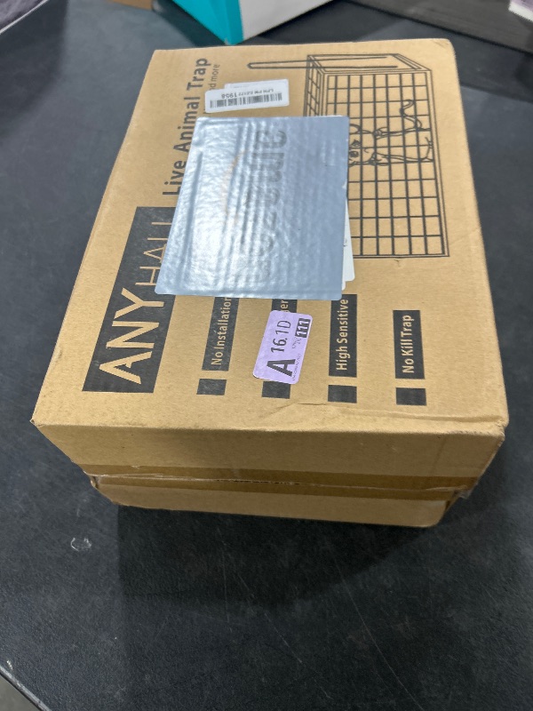 Photo 1 of Anyhall 2-Pack Rat Traps Humane Live Mouse Vole Chipmunk Trap Cage for Indoors and Outdoors (Black)