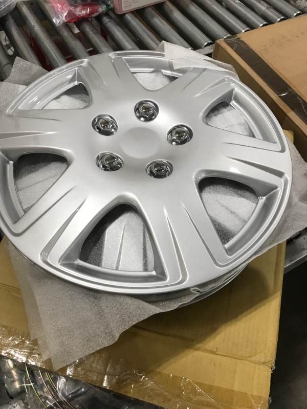 Photo 1 of BDK HK993 Silver 15" Hubcaps Wheel Covers for Toyota Corolla (15 inch) – Four (4) Pieces Corrosion-Free & Sturdy – Full Heat & Impact Resistant Grade – OEM Replacement, 4 Pack