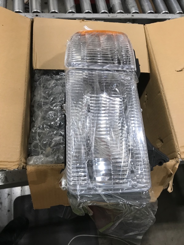 Photo 1 of Headlights Assembly for 1994-2001 Dodge Ram 1500/1994-2002 Dodge Ram 2500 3500 (Non-Sport Models) Headlamps Replacement w/Bulbs & Corner Lights Driver and Passenger Side, Chrome Housing Clear Lens