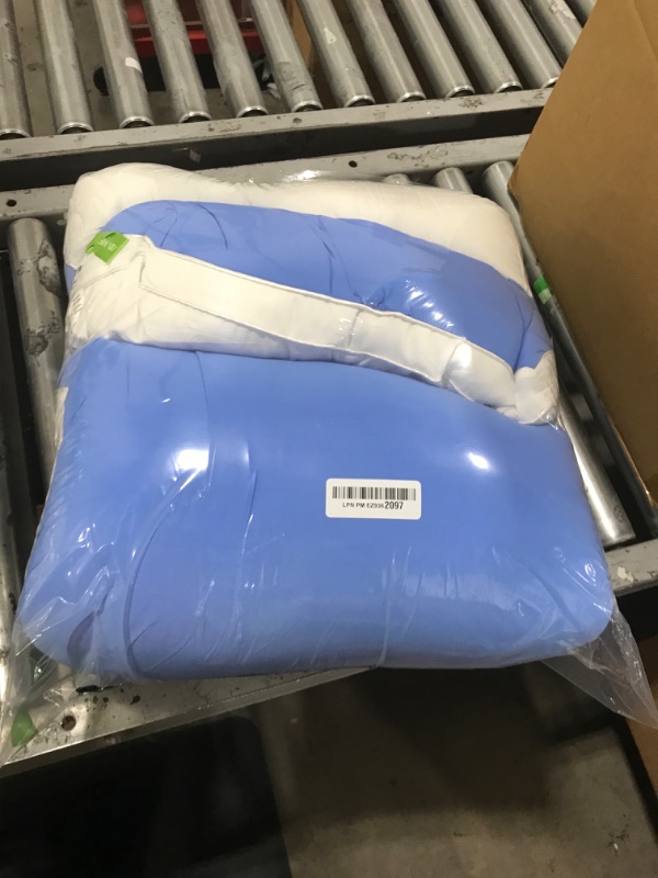 Photo 1 of MEELUS Pillows Queen Size Set of 2 Soft, Luxury Hotel Down Alternative Bed Pillows 2 Pack for Side Back Stomach Sleepers, Gusseted Supportive, Machine Washable, Cooling Blue, 20" x 30"
