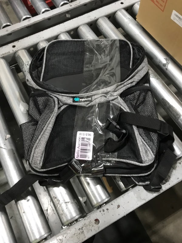 Photo 1 of PetAmi Small Dogs and Cat Backpack Carrier, Airline Approved Pet Backpack Carrier, Ventilated, Safety Strap, Buckle Support Designed for Hiking Travel Camping Outdoor, Max 18 lbs (Heather Gray)