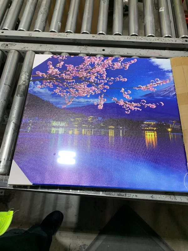 Photo 1 of LoveHouse Cherry Blossom Wall Art Mount Fuji Photo Pictures Poster Japanese Landscape Painting Dedcor for Bedroom