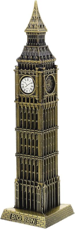 Photo 1 of Big Ben Statue?Decorative Metal Big Ben Building Model Figurine Table Decor Home Decoration Architecture Model for Kids and Adults
