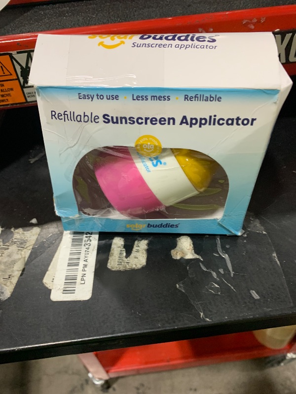 Photo 1 of Solar Buddies Sunscreen Applicator - Blue & Pink Duo - BPA-Free Refillable Roll on Sponge Sunscreen, Suncream & Lotion Applicator For Kids, Adults & Families - Holds 3.4fl oz, Perfect Size for Travel