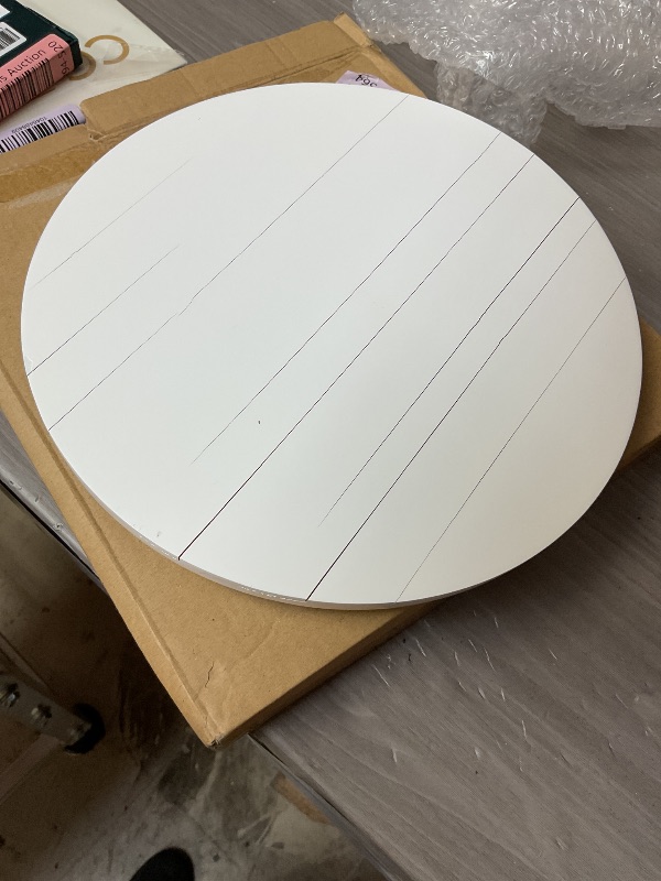Photo 1 of Greatseas Lazy Susan for Table Top Bamboo Lazy Susan Turntable for Cabinet Kitchen Countertop Organizer for Condiment Bathroom Counter Organizer Decor Sink Tray White 10 Inch