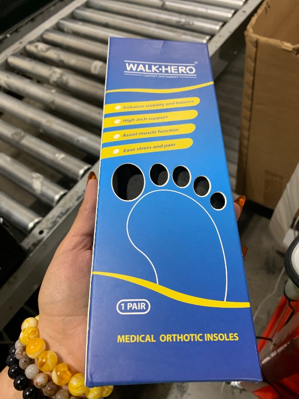 Photo 1 of Inserts Relieve Plantar Fasciitis - Flat Feet Insoles Arch Supports, Orthotic Insoles for Foot Pain Arch Pain Reduce Muscle Fatigue Absorb Shock (Mens 6-6 1/2 | Womens 8-8 1/2)