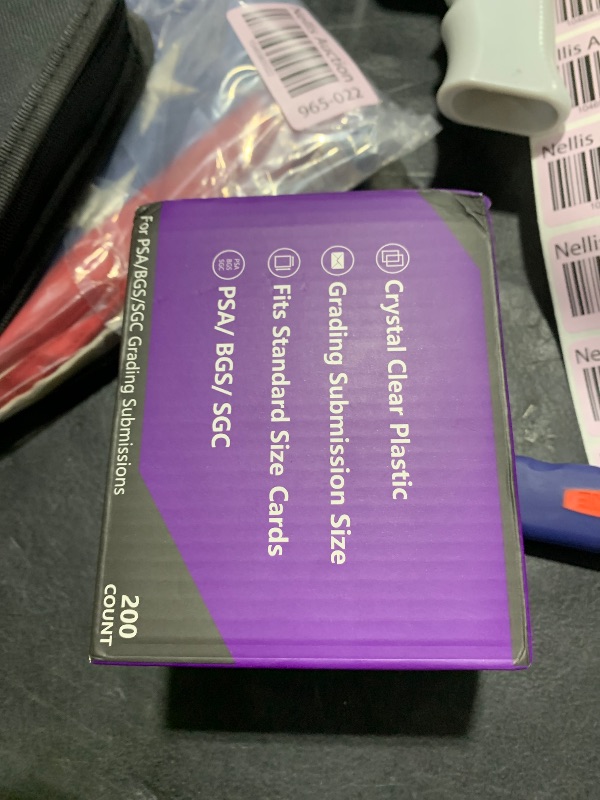 Photo 1 of 100ct Semi Rigid Card Holders & 100ct Card Sleeves for PSA, SGC, BGS, CSG Graded Card Submissions, Semi Rigid Card Sleeves, Baseball Card Protectors, PSA Graded Card Sleeve for Trading Card