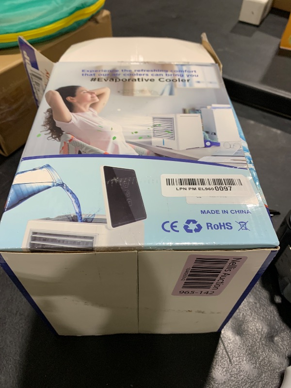 Photo 1 of Portable Air Conditioners, Evaporative Air Cooler with 3 Speeds, USB Touch Personal Air Conditioner with 1/3/6H Timing, Mini Desktop Cooling Fan for Room Office Bedroom Camping Car Tent Desk Dorm
