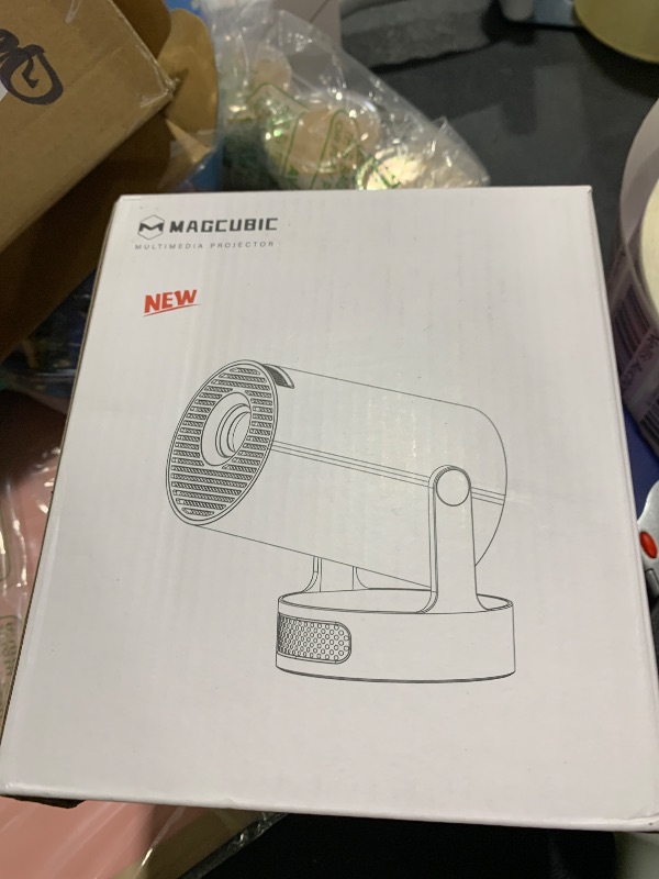 Photo 1 of Magcubic Mini Projector 4K support with WiFi 6 and Bluetooth 5.4, 5w Soundbase Speaker, Auto Vertical Keystone 180°Rotatable Portable Proyector for Home Bedroom Outdoor HY300Pro+
