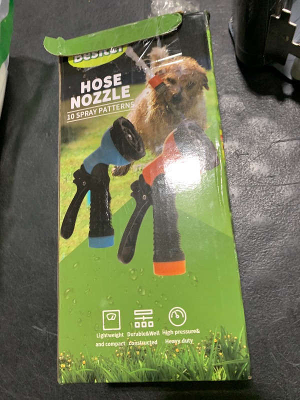 Photo 1 of Besiter Garden Hose Nozzle Sprayer: 2 Pack 10 Watering Patterns Spray Nozzles Heavy Duty Hose Head Hose Attachment