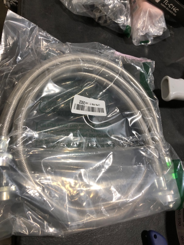 Photo 1 of General Electric PM14X10005 Stainless Steel Washing Machine Hoses, 4-Foot (2-pack)