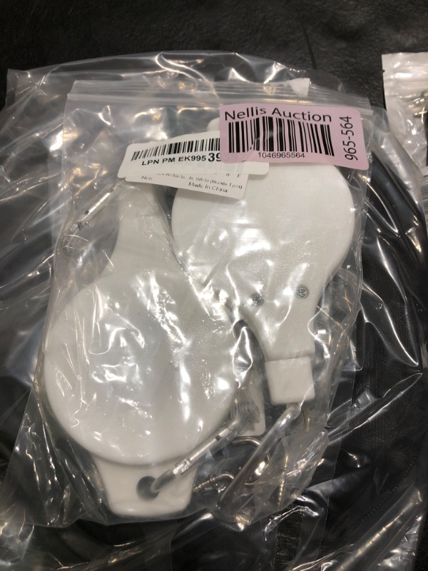 Photo 1 of Rierdge 2 Pack Retractable Plant Pulley Adjustable Hanging Basket Hooks for Hanging Plants, White (Buckle Type)