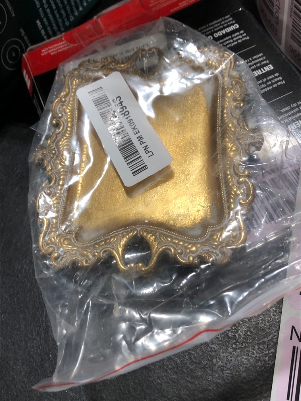 Photo 1 of Vintage Small Gold Ring Dish, Birthday & Wedding Gifts for Women?Wedding Ring Tray - 5.3 x 4.5 inches