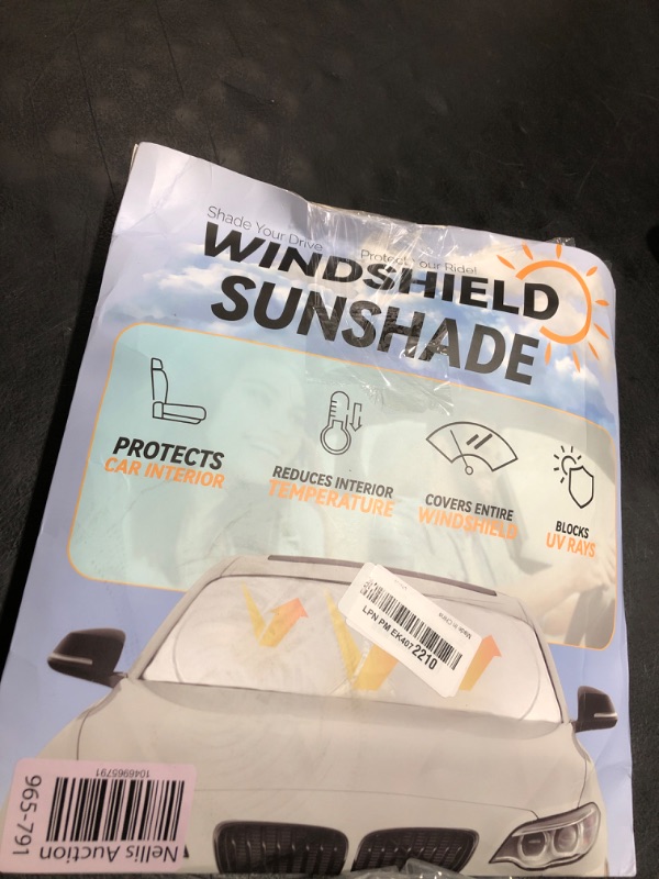 Photo 1 of PAIMOHO Windshield Sun Shade for 2011-2024 BMW 5 Series 525i 528i 528xi 530i 530e 535i 545i 550i, Car Front Window Sunshade with 240T Sun Visor Protector Blocks UV Rays Heat Sun Shield Accessories