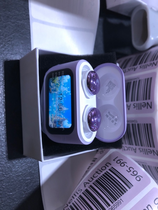 Photo 1 of VEKJ Sleep Earbuds Bluetooth 5.4 in Ear Smart Touch Screen Ear Buds, 48H Playtime Mini Sleep Headphones Small Design for Side Sleepers, Crystal-Clear Calls, 5 EQ Modes, IPX7 Waterproof Earphone Purple