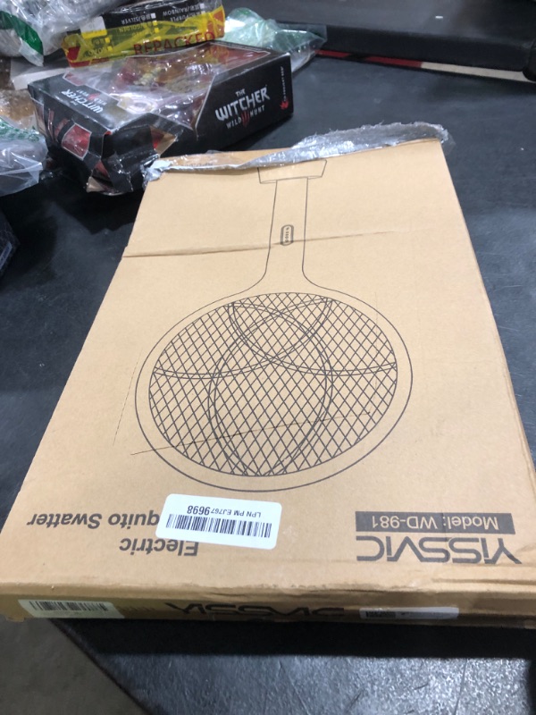 Photo 1 of YISSVIC Electric Fly Swatter 4000V Bug Zapper Racket Dual Modes Mosquito Killer with Purple Mosquito Light Rechargeable for Indoor Home Office Backyard Patio Camping