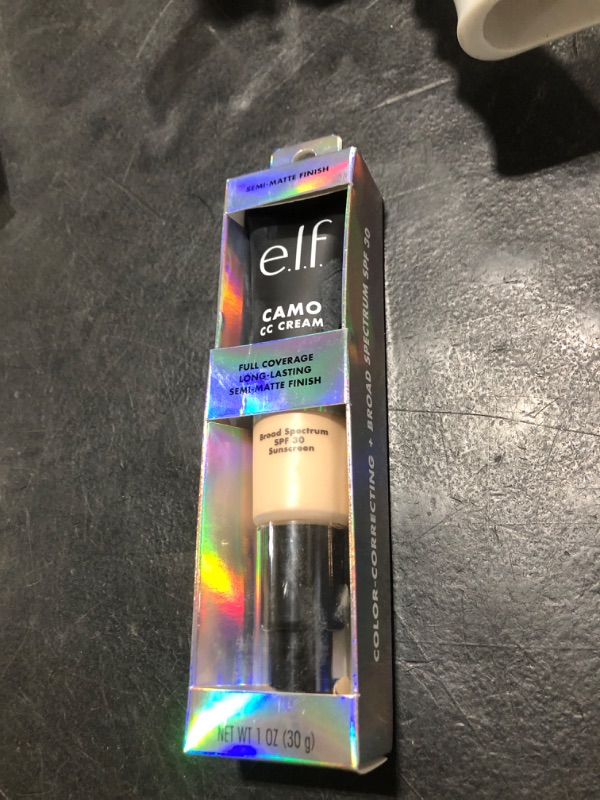 Photo 1 of e.l.f. Camo CC Cream, SPF 30 Color-Correcting Medium-To-Full Coverage Face Foundation, Delivers An Airbrushed Finish, Vegan & Cruelty-Free, Light 205 N