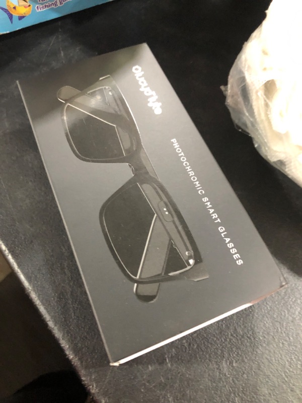 Photo 1 of Lucyd Lyte (2025 Version) Smart Glasses for Men - Bluetooth Smart Eyewear with Light Adaptive Photochromic Lenses, Open Ear Speakers & Microphone - Darkside (Standard)