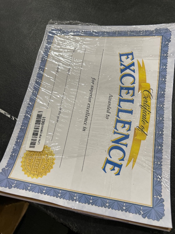 Photo 1 of Trend Certificate of Excellence Classic Certificates, 8-1/2" x 11", 30 Count