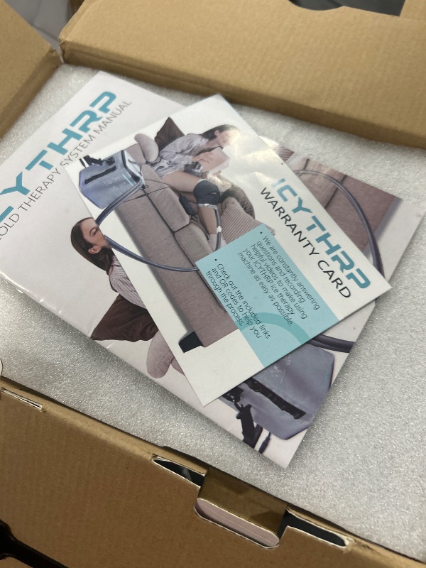 Photo 1 of ICYTHRP Cold Therapy Machine with Programmable Timer, Portable Ice Machine for Knee After Surgery, Knee Replacement Recovery System for Pain Relief w/Compression Pad for Shoulder, Hip and Ankle