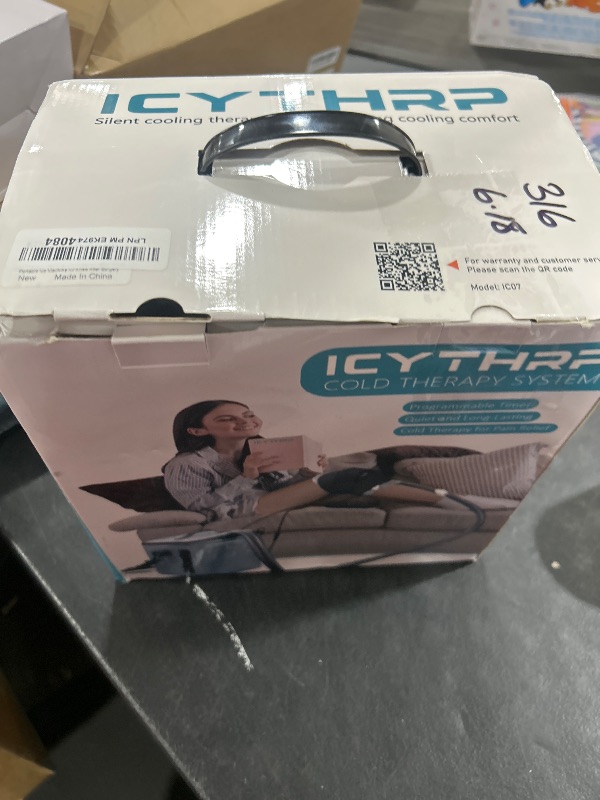 Photo 1 of ICYTHRP Cold Therapy Machine with Programmable Timer, Portable Ice Machine for Knee After Surgery, Knee Replacement Recovery System for Pain Relief w/Compression Pad for Shoulder, Hip and Ankle