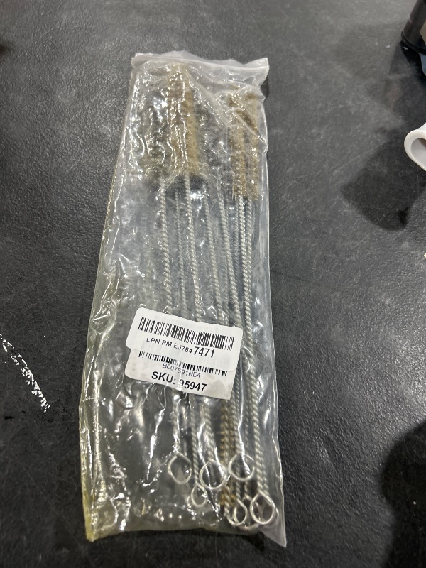 Photo 1 of PMD Products 10-Piece Tube Cleaning Brush Kit | Brass Wire Bore Brushes & Stainless Steel Brushes 12" Long (1/4" to 3/4") for Tubes, Cylinders, and Narrow Spaces