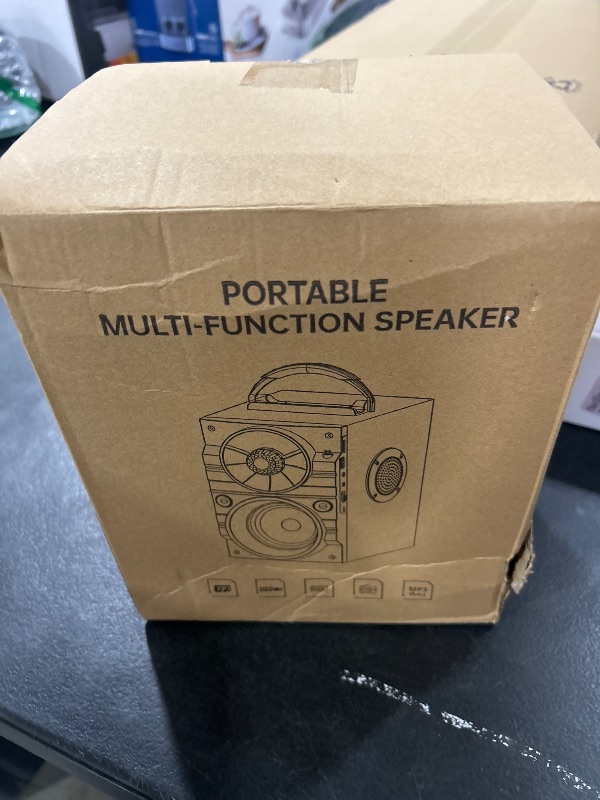 Photo 1 of E I F E R Portable Bluetooth Party Speaker with Subwoofer, Bluetooth Speakers Heavy Bass, Wireless, FM Radio, Remote Control, LCD Display - for Outdoor/Indoor, Home, Phone, PC
