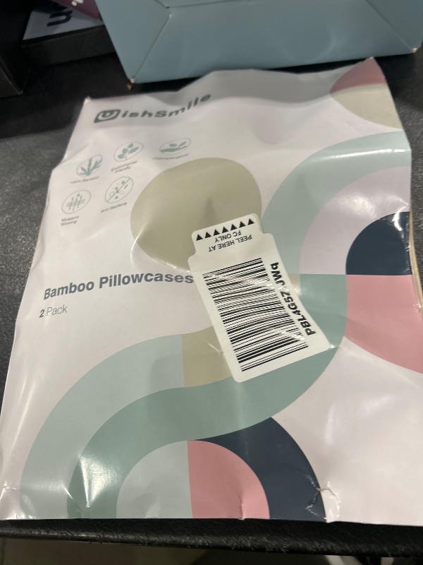 Photo 1 of WishSmile Cooling Queen Pillow Cases Set of 2 Breathable Cool Silky Soft Rayon Derived from Bamboo Fabric, Moisture Wicking for Hot Sleepers,Hair and Skin Friendly,Dark Grey,2 Pack,20x30IN
