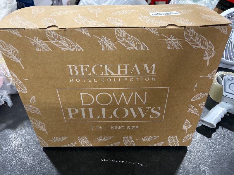 Photo 1 of Beckham Hotel Collection King Size Bed Pillows Set of 2 - Down Pillow for Sleeping - Back, Stomach or Side Sleepers