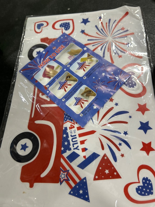 Photo 1 of 101Pcs 9 Sheets 4th of July Window Clings, Memorial Day Decorations Stickers, Red White and Blue Decorations, Patriotic Independence Day Holiday Decor for Inside Outside (8x12inch)