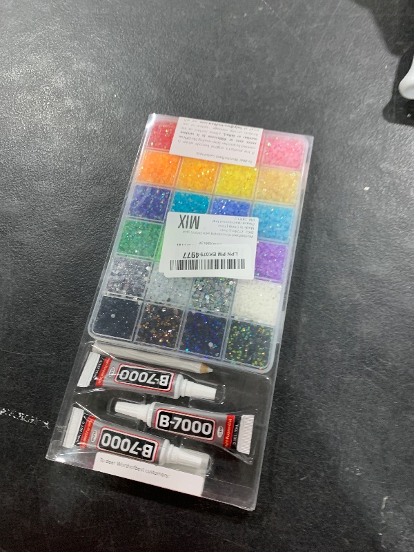 Photo 1 of 30000Pcs Resin Jelly Rhinestones for Crafting Bedazzling, Multicolor 3mm Flatback Gems for Crafts Clothing Clothes Tumblers Shoes Nails, Flat Back Mixed Color Bulk Bedazzler Kit Jewels with b7000 Glue
