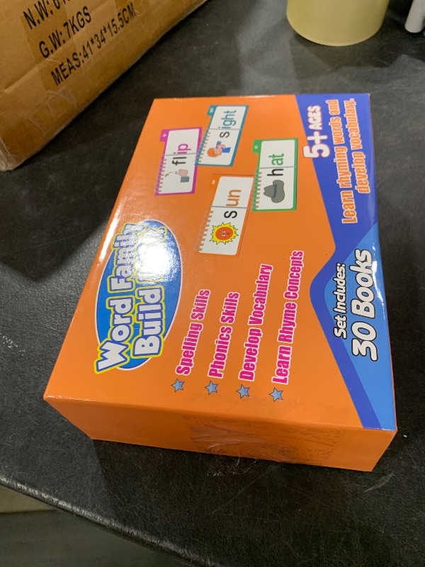 Photo 1 of 30 Read and Rhyme Flip Books, Word Family Build Book, ABC Vocabulary Flashcards, Kindergarten Sight Word Flash Cards, Reading Flip Books for Kids, Homeschool Supplies
