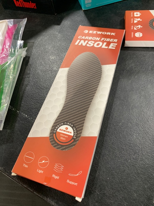 Photo 1 of Carbon Fiber Insoles, Carbon Fiber Foot Plate 1 Pair Rigid Shoe Insert Support Turf Toe, Foot Fractures, Morton Extension, Hallux Rigidus and Limitus - Alternative to Post Op Shoe