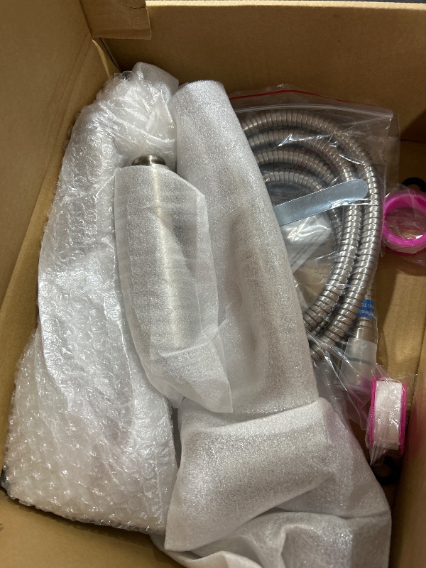 Photo 1 of Hibbent Upgraded 13'' Shower Head Combo, High Pressure 5 Spray Rainfall Showerhead, 10 Spray Mode Handheld, All Metal Easy Reach 4-way Diverter with Pause Mode, 71'' Hose and Holder, Brushed Nickel