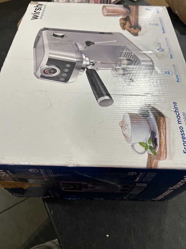 Photo 1 of wirsh Espresso Machine, 20Bar Plastic Free Espresso Maker with Stainless Steel Tamper,Steamer,Expresso Coffee Machine for Espresso,Latte,Cappuccino,Touch Screen with Pressue Gauge(Home Barista Plus)