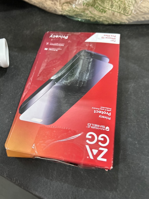 Photo 1 of ZAGG InvisibleShield Glass Elite Privacy iPhone 15 Pro Max Screen Protector - 5X Stronger with Reinforced Edges, 2-Way Privacy Filter, Scratch & Smudge-Resistant Surface, Easy to Install