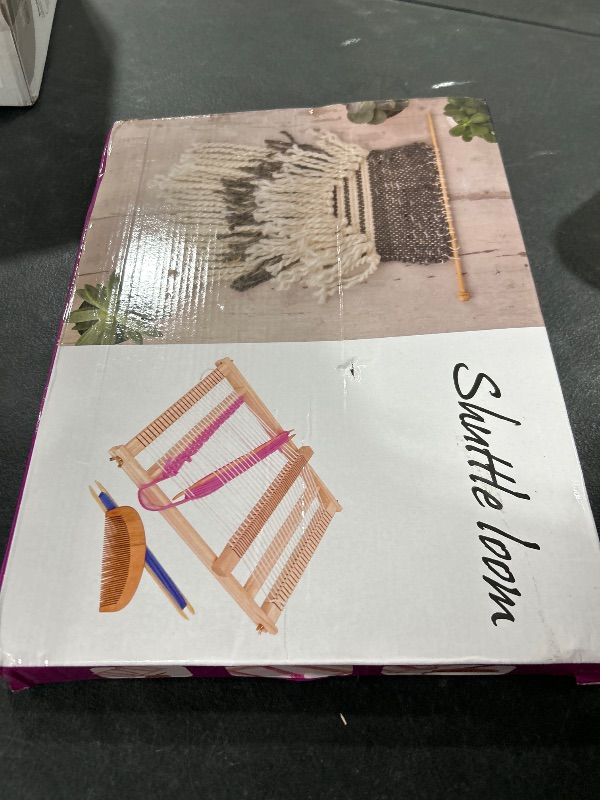Photo 1 of Weaving Loom Kit, 15.2"H x 9.85"W Wooden Tapestry Looms, Warp ?Frame ?Loom Heddle Bar for Weave Board Weaver Tapestry Kids Beginner