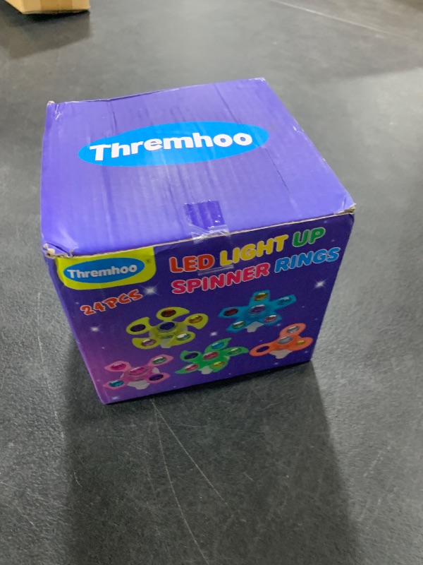 Photo 1 of 24PCS LED Light Up Fidget Spinner Rings Glow Party Favors Bulk for Kids 4-8 8-12 Goodie Treat Bag Stuffers Pinata Fillers Carnival Prizes Classroom Treasure Box Toys Birthday Return Gifts for Boy Girl