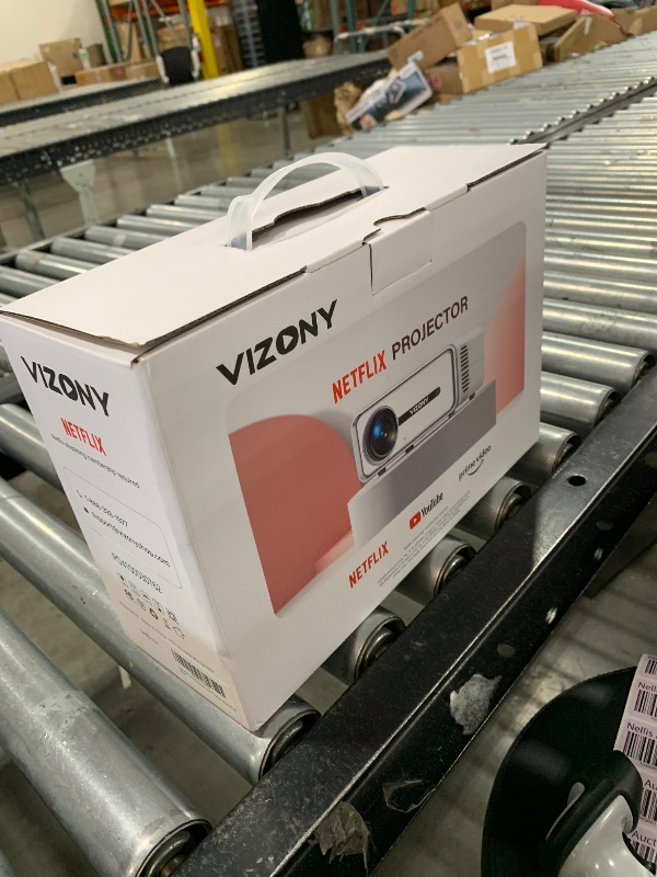 Photo 1 of [Netflix Officially/Dolby Audio] Smart Projector with WiFi and Bluetooth, VIZONY Native 1080P Projector with Apps Built in Netflix, Youtube, Hulu, Disney+, Portable Mini Projector for Indoor/Outdoor