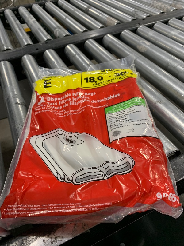 Photo 1 of Shop Vac 906-61-33 5 To 8 Gallon Disposable Filter Bags 3 Count