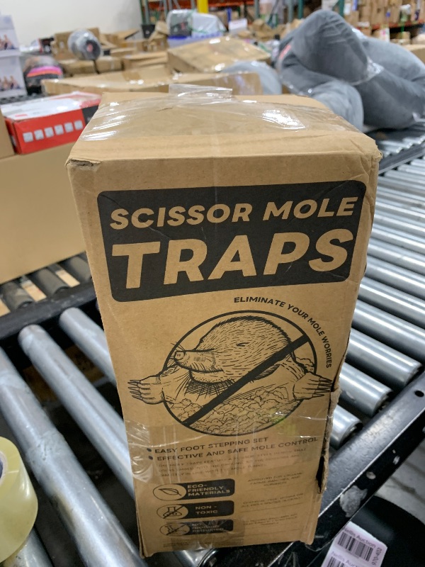 Photo 1 of Mole Traps That Kill Best, 2 Pack Scissor Mole Trap, Sleek Black Stainless Steel Finish